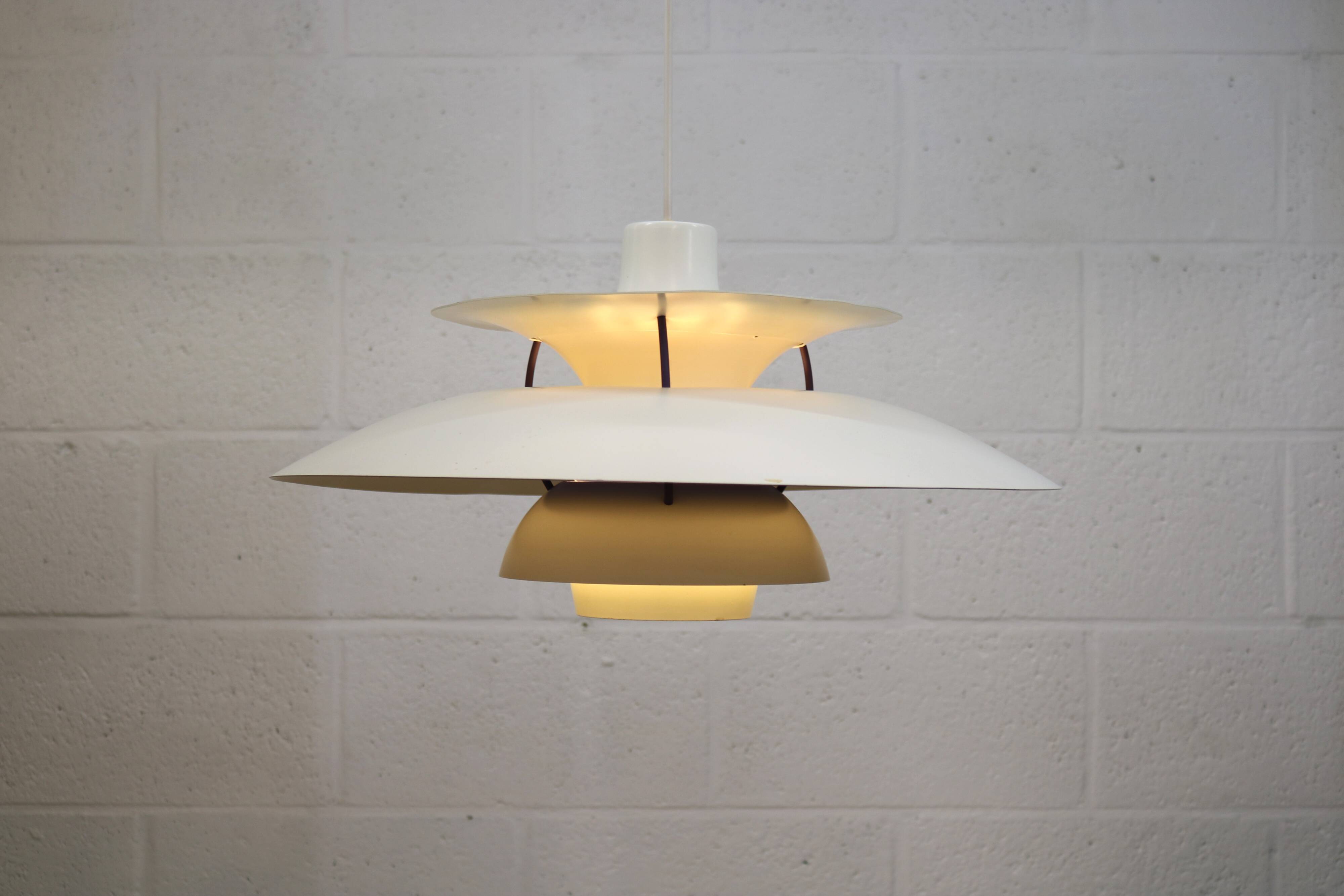 The genuine Danish item - PH5 pendant - original white colour - Louis Poulsen