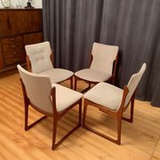 Ensemble de quatre chaises Vamdrup Stolefabrik, Danemark, années 1960