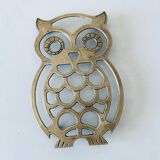 Vintage brass trivet in the shape of an owl
