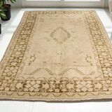 Oushak Handknotted Vintage Floor Rug