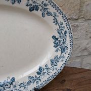 Ancien plat de service ovale terre de fer Debray service Guadeloupe