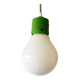 Suspension in opaline and green metal, Italy, 1960.