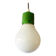 Suspension in opaline and green metal, Italy, 1960.