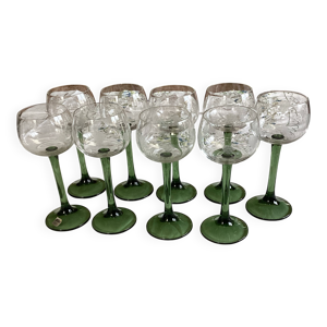 9 verres à vin d’Alsace