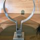 Space age 1970 vintage rotating cheese platter smoked glass chrome