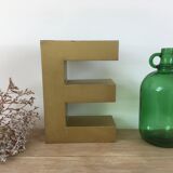 Golden vintage sign letter E