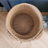 Panière à linge éléphant en rotin