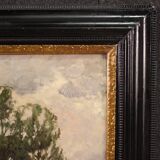 Great landscape painting signed G. V. Hoven and dated 1918