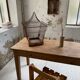 Vintage gold metal cage