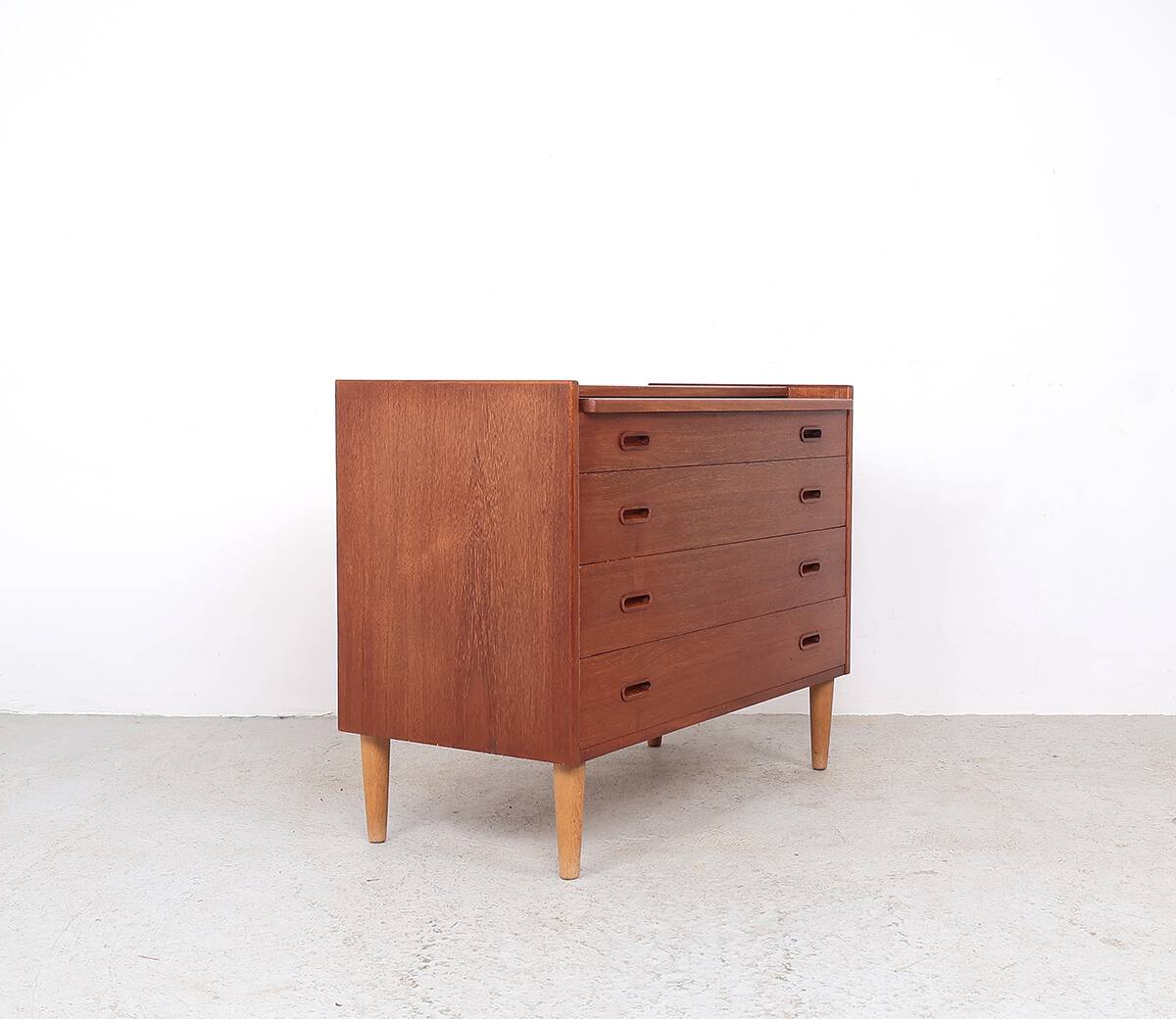 Danish design teak chest of drawers with dressing table, 1960s