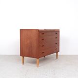 Danish design teak chest of drawers with dressing table, 1960s