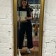 Vintage mirror in gilded wood and beveled glass