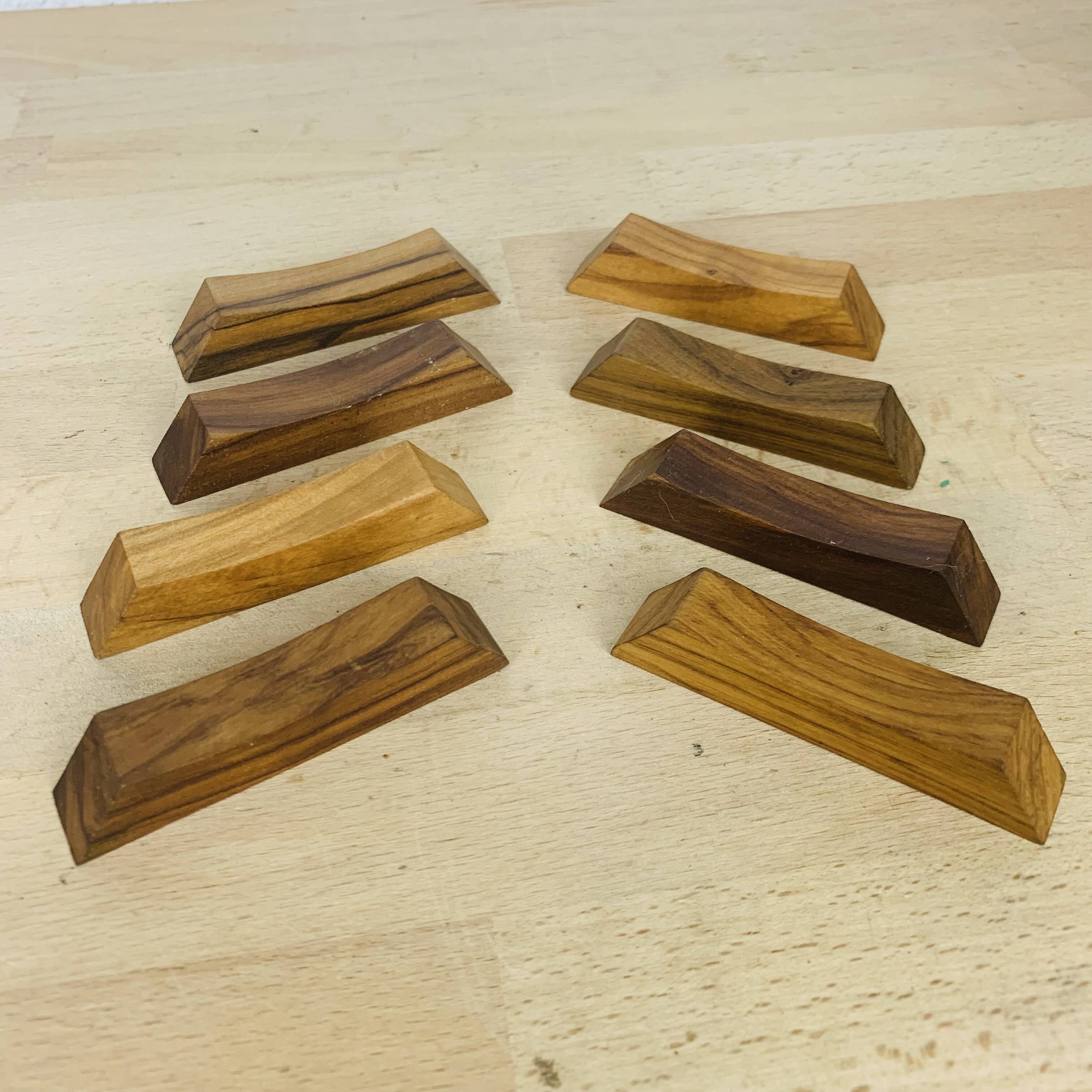 8 olive wood knife holders
