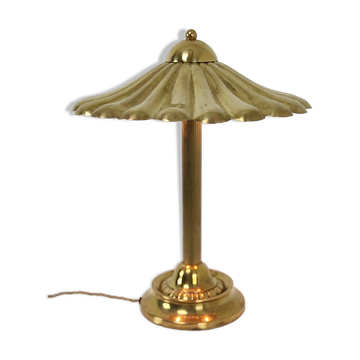 Lampe de table en laiton sculptural italien rare, années 1970 | Design Hollywood Regency