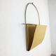 Vintage Brass Wall Hanging Magazine Holder, Austria, 1950s