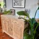 Buffet Art Déco des années 40 en bois massif blanchi – restaurer
