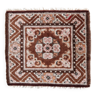 Tapis Vintage Mongol Collectible Fait Main – 52 x 60 cm - 1C1000