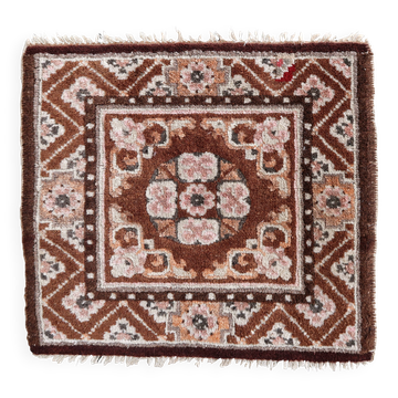 Tapis Vintage Mongol Collectible Fait Main – 52 x 60 cm - 1C1000