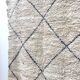 Moroccan Berber carpet Beni Ouarain with majorelle blue diamonds 1.89x1.38m