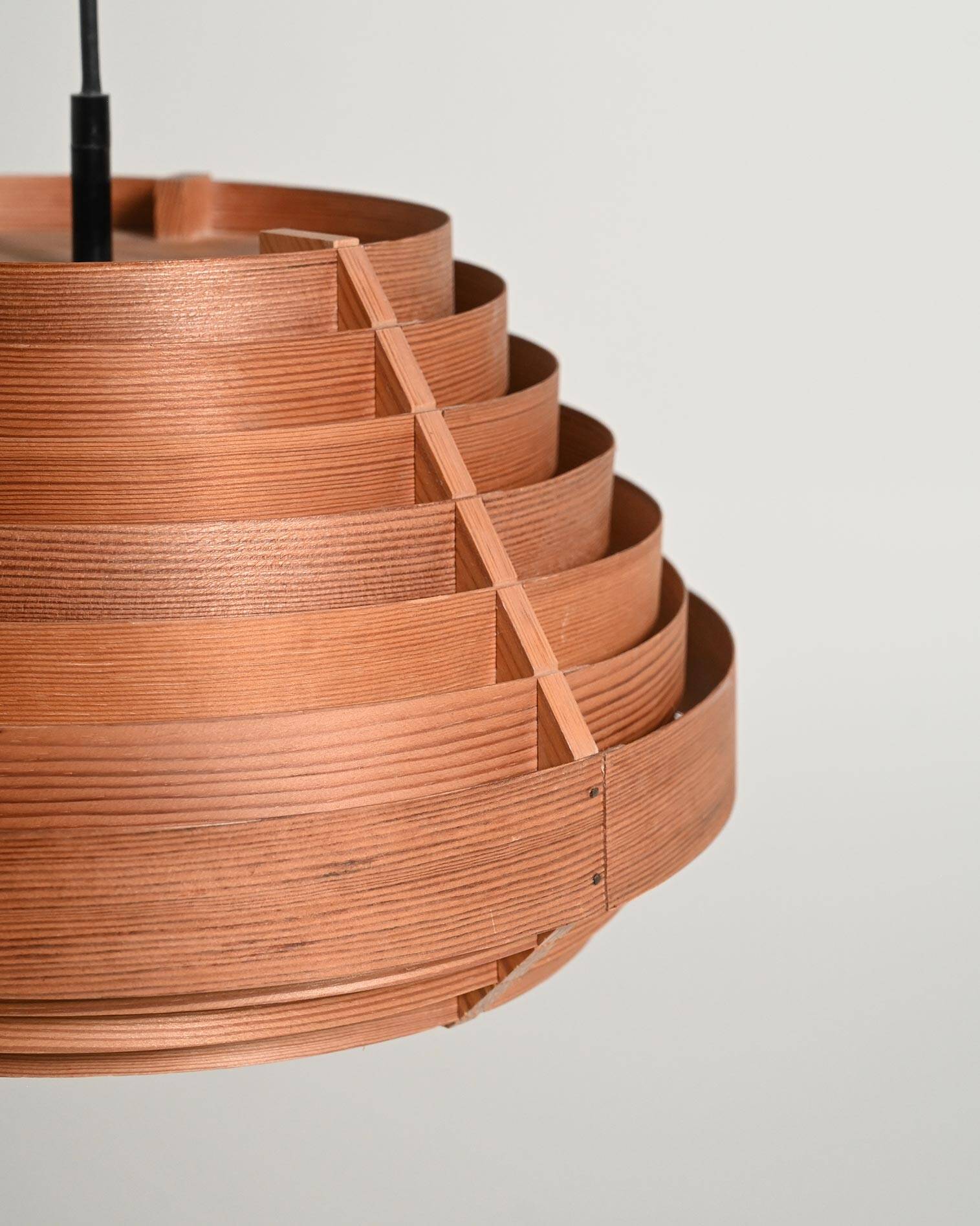 Pendant lamp in Swedish pine from Scandinavian production, 1960s