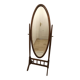 Old large psychic mirror on wooden stand