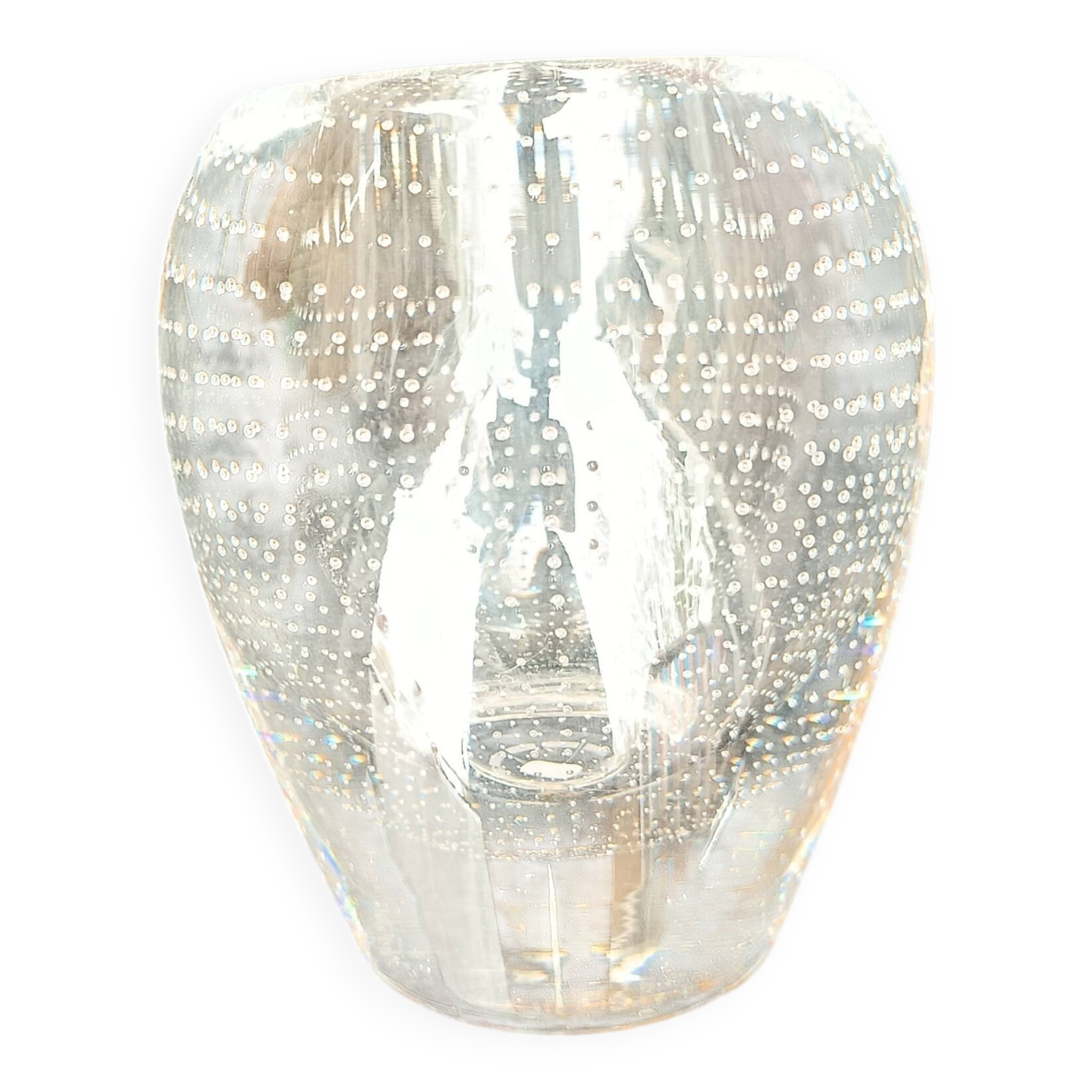 Bubble glass vase