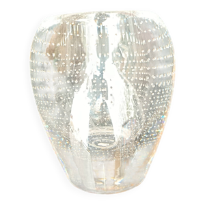 vase en verre bullé