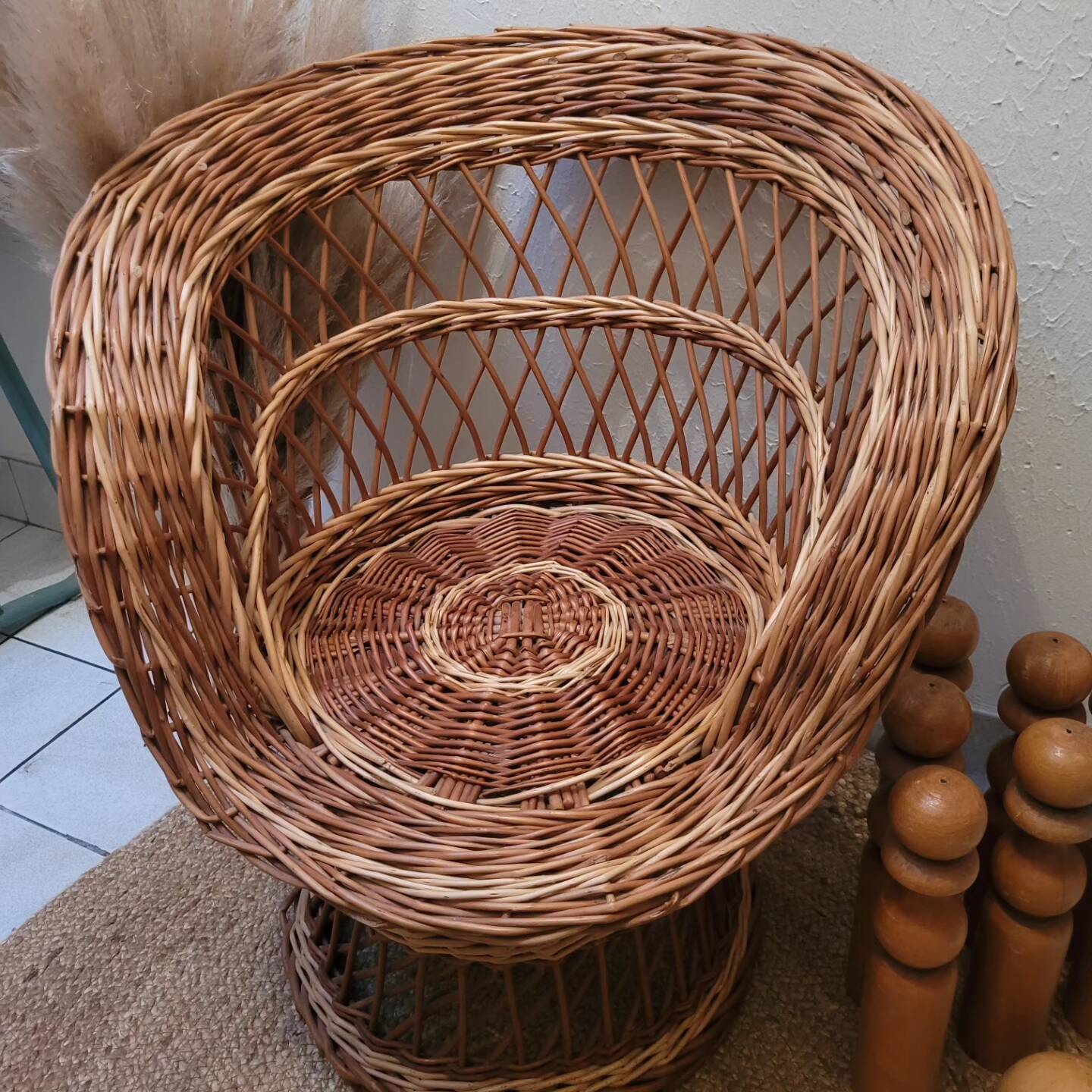 Rattan armchair