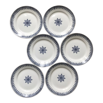 Series of 6 vintage flat plates from st amand "primax"