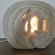 Stone lamp sculpture by Arsène Galisson, signed 1980.