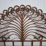 Vintage rattan “Peacock” headboard