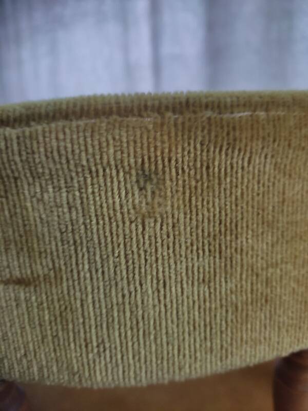 Toad armchair wood yellow ocher velvet fabric