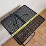 Perforated metal telephone holder console from the 1950s, 65 cm