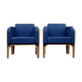 Pair of leather armchairs 1970