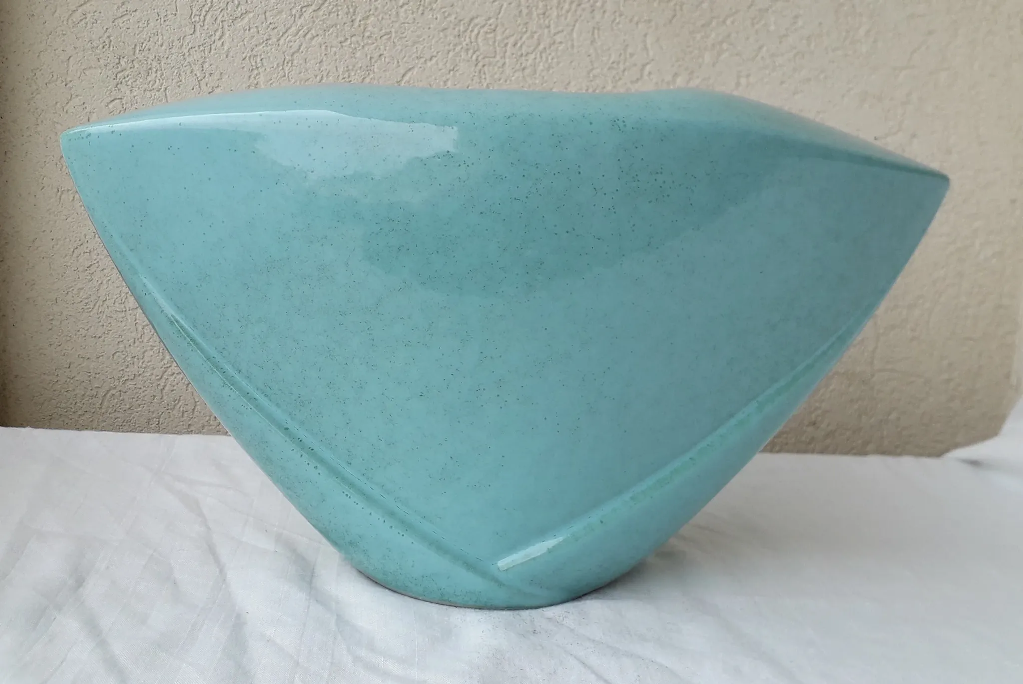 Turquoise ceramic vase