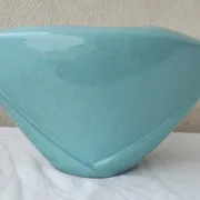 Turquoise ceramic vase