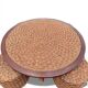 Coffee table and 4 stools in the style of Audoux & Minet.