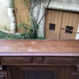 Wooden fireplace mantle