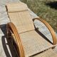 Vintage rattan and bamboo chaise longue, circa 1960s Italy.