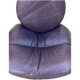 Italian Leather Calipso Armchair by Vittorio Introini for Saporiti, 1970s