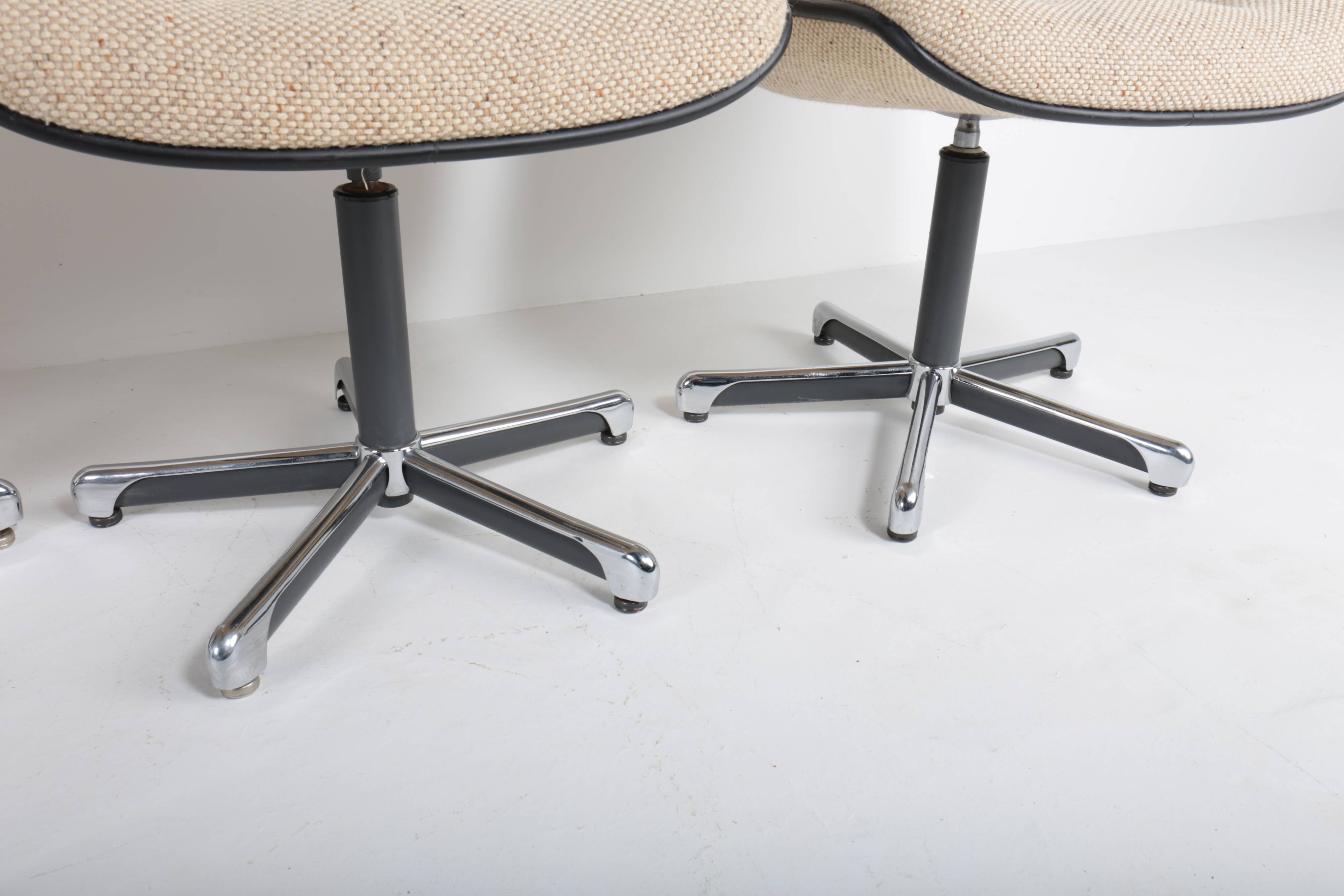 Set of 4 Strafor 451 armchairs by Randall Buck, 1970s