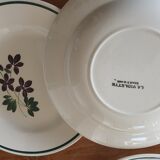 Lot de 4 assiettes La Violette