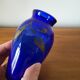 Small cobalt blue glass vase