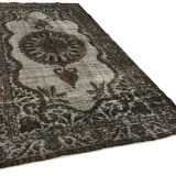 Hand-Knotted Vintage Turkish 1980s 175 cm x 302 cm Grey Rug