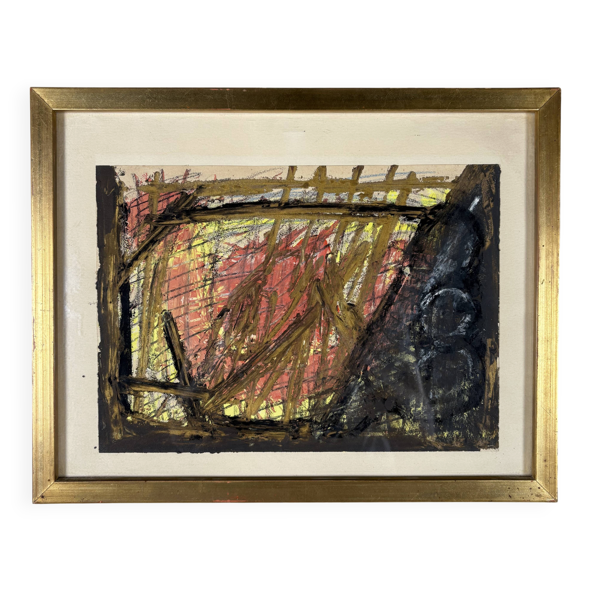 Sonja SEKULA (1918-1963) Composition expressionniste abstraite, 1953