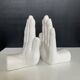 Pair of vintage ceramic enamelled hand bookends