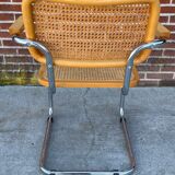 Cesca model design chair with armrests chrome version