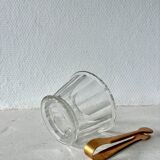 Antique faceted glass sugar bowl