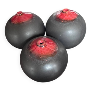 3 vases soliflores sphériques