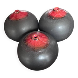 3 spherical soliflore vases by Antonio Lampecco